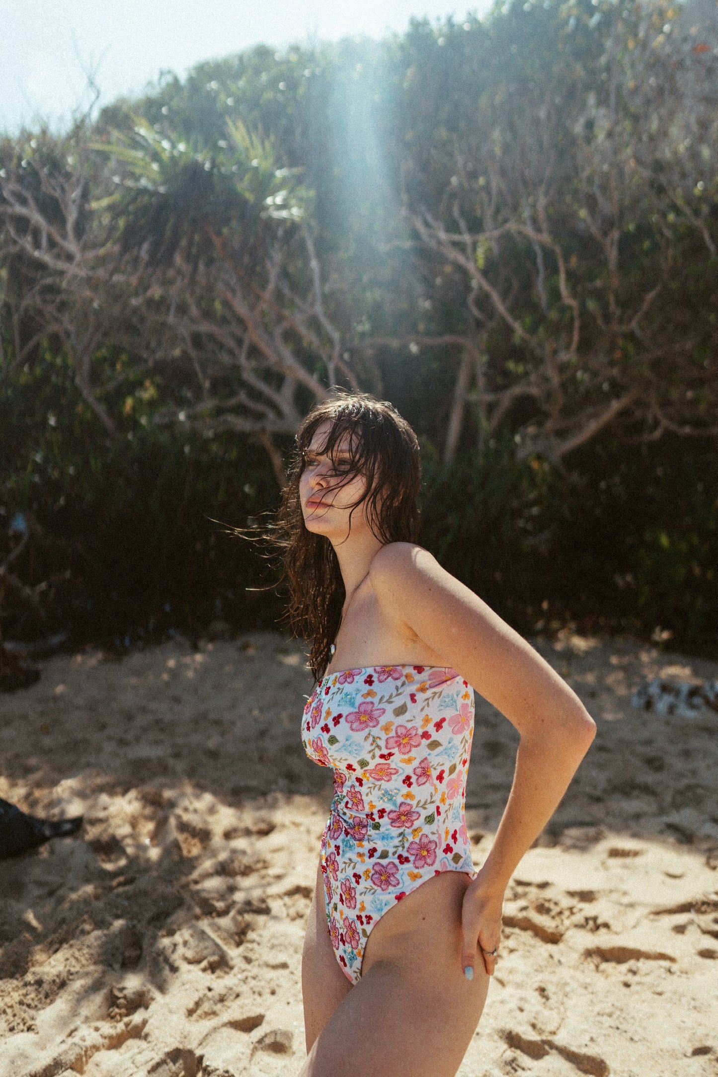 Hana-no-ami bandeau swimsuit