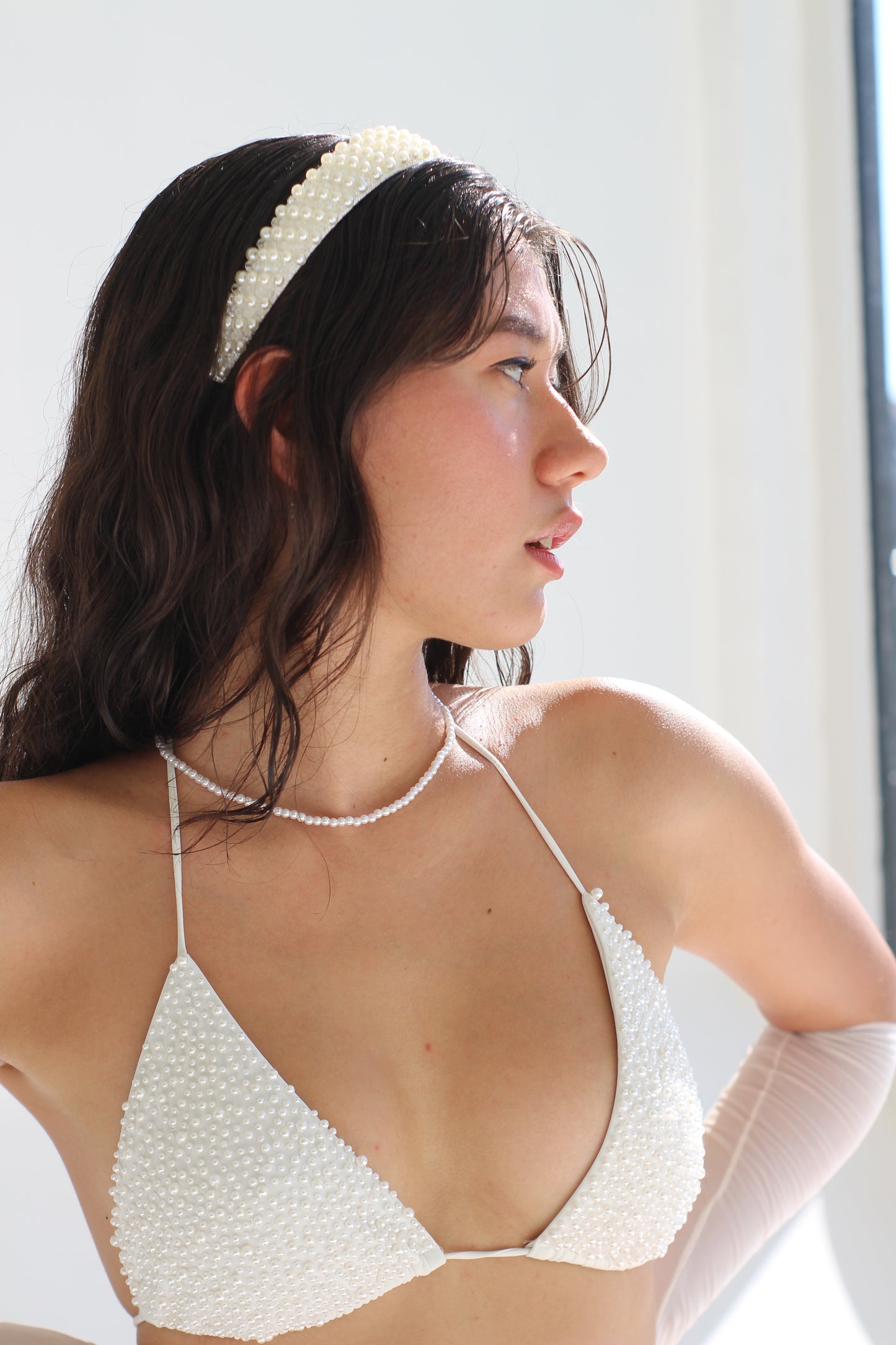 Bali triangle bikini top in black