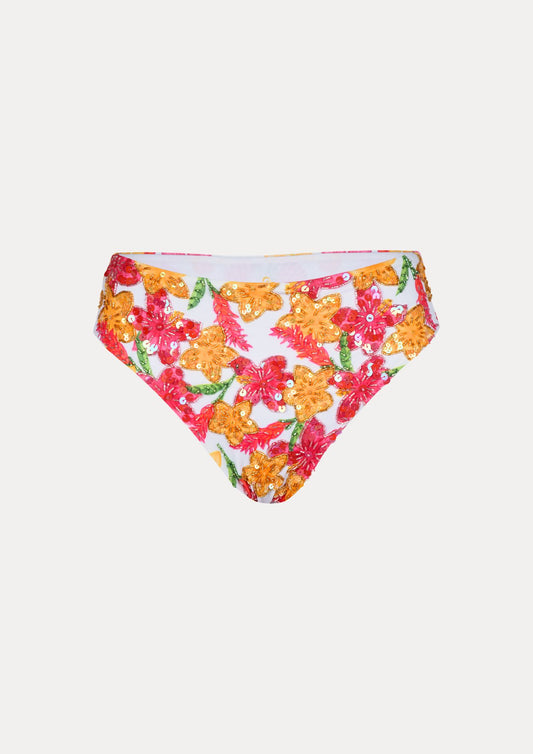 Kamboja full coverage high-waisted bikini bottoms