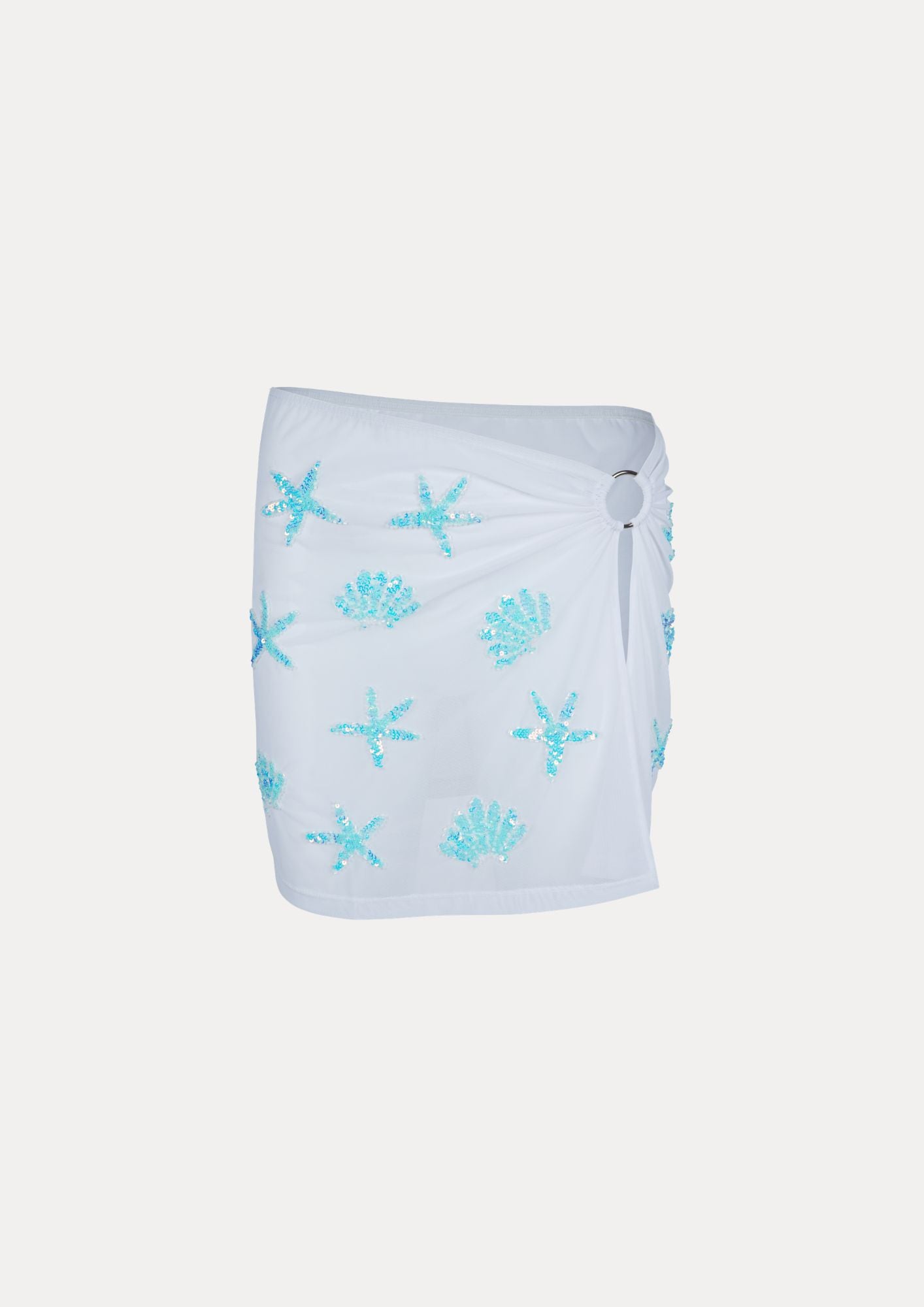 Elle mini sarong skirt white