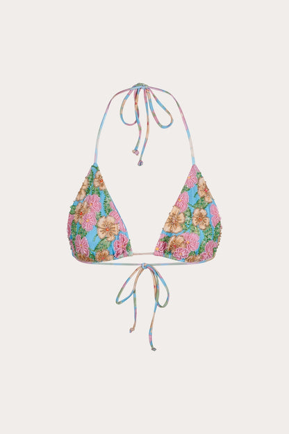 Camelia Triangle Bikini Top