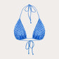 Mykonos triangle bikini top in blue