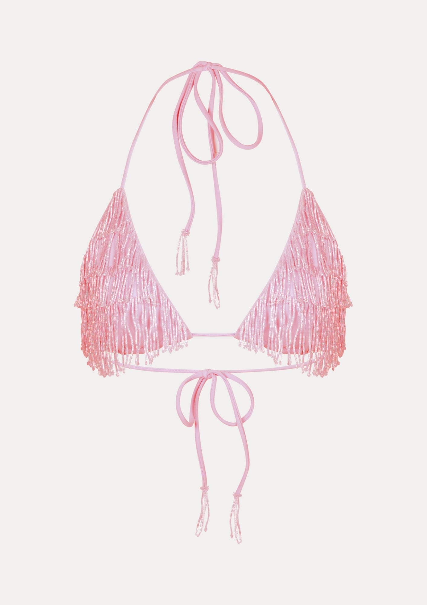 Havana Triangle Bikini in Blush Pink | Embroidered Beaded Bikini ...