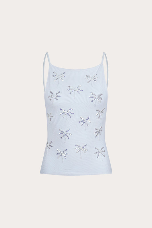 Sadie backless top in white