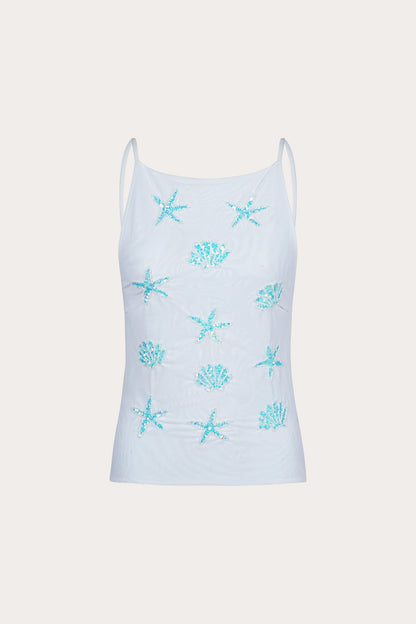 Alana backless top in white