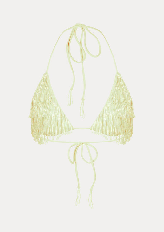 Havana triangle bikini top butter yellow