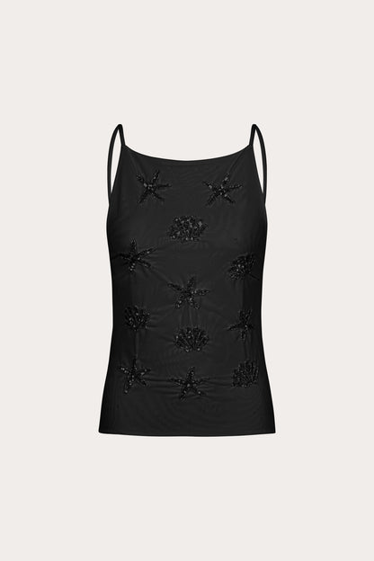 Alana backless top in black