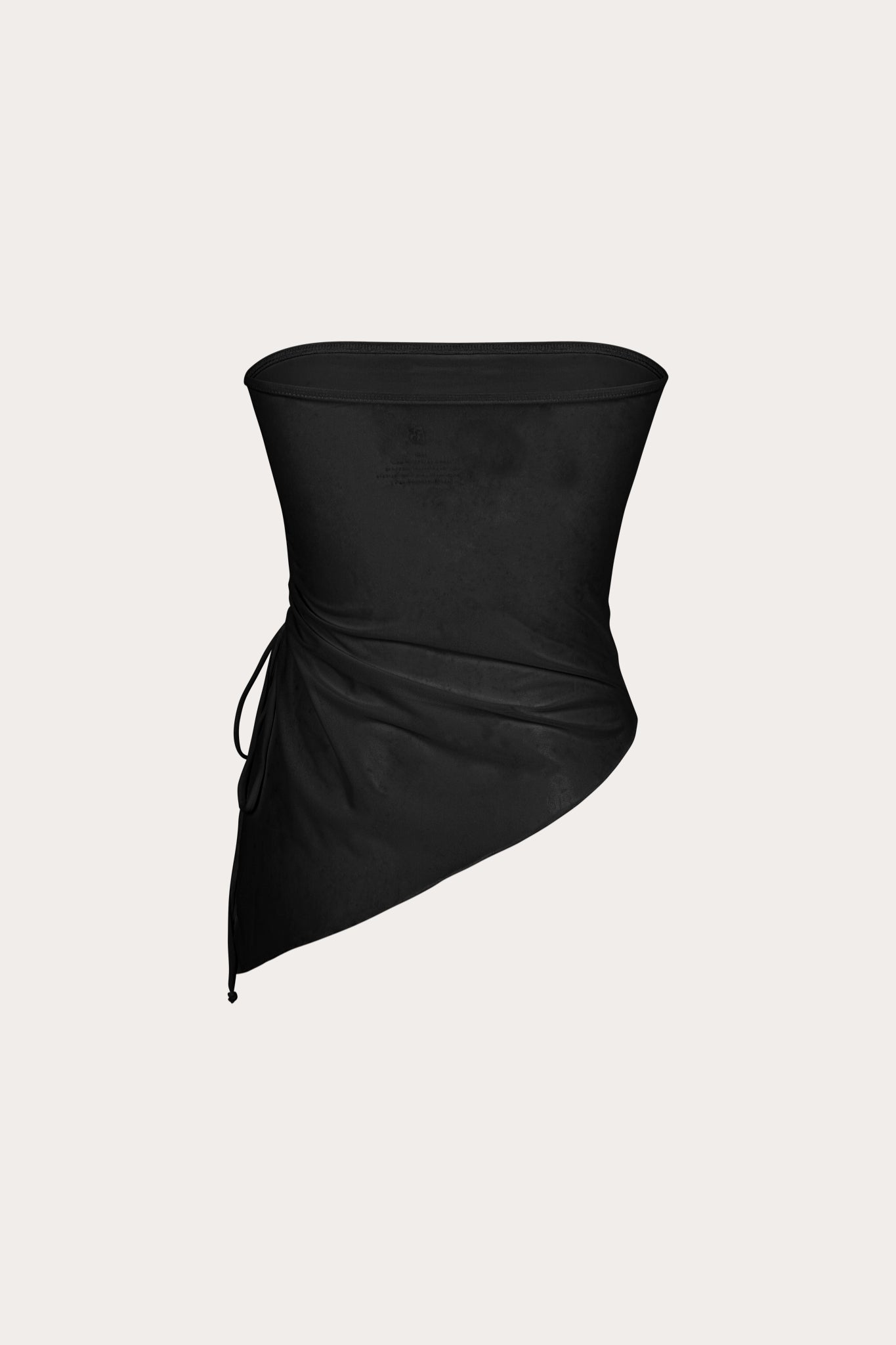 Sabrina asymmetrical mesh top in black