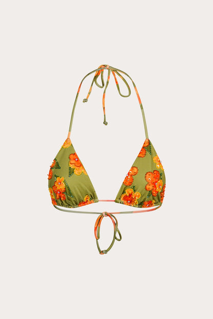 Calendula triangle bikini top