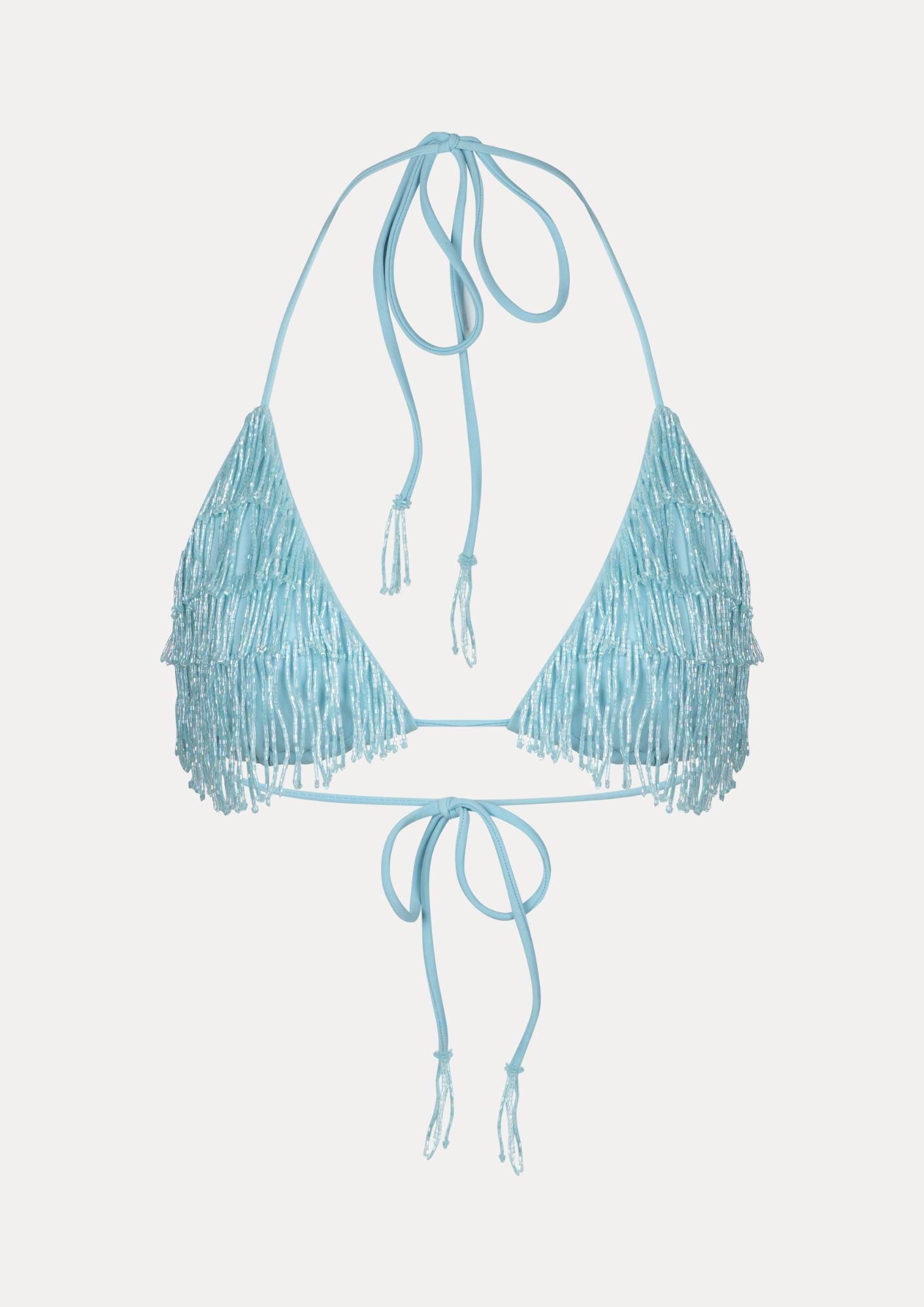 Havana triangle bikini top sky blue