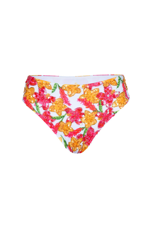 Kamboja full coverage high-waisted bikini bottoms