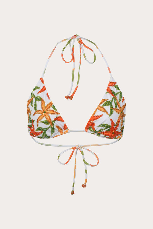 Amber triangle bikini top