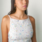 Siena embroidered backless top